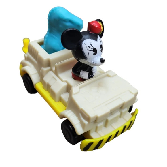 McDonald's Happy Meal Toy Minnie Mouse in Dinosaur Car #3 Runaway Railway Loose - Picture 1 of 3